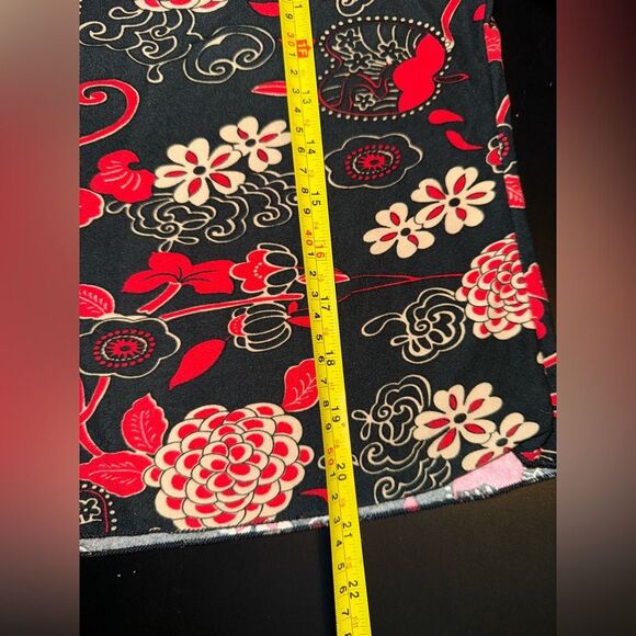 Rave Moda Vintage Y2K oriental Floral Blossom Flare Sleeve Cropped Top XL - Picture 7 of 7